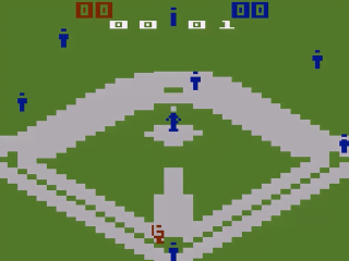 Super Challenge Baseball title screen for Atari 2600